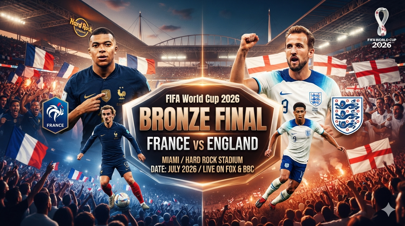 FIFA World Cup 2026 Bronze Final: France vs England Match Guide, Schedule, Kickoff & Tickets!
