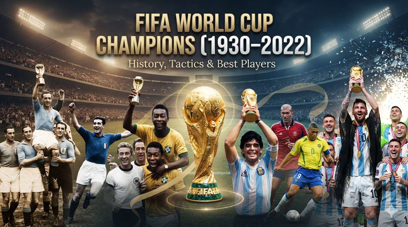FIFA World Cup Champions (1930–2022): History, Tactics & Best Players!